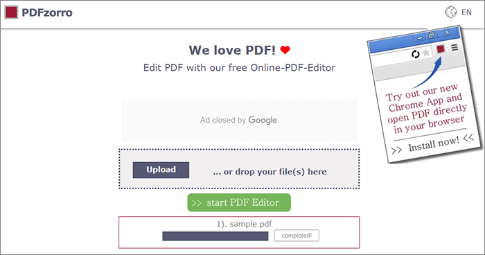 choose the pages from which you want to remove text PDF