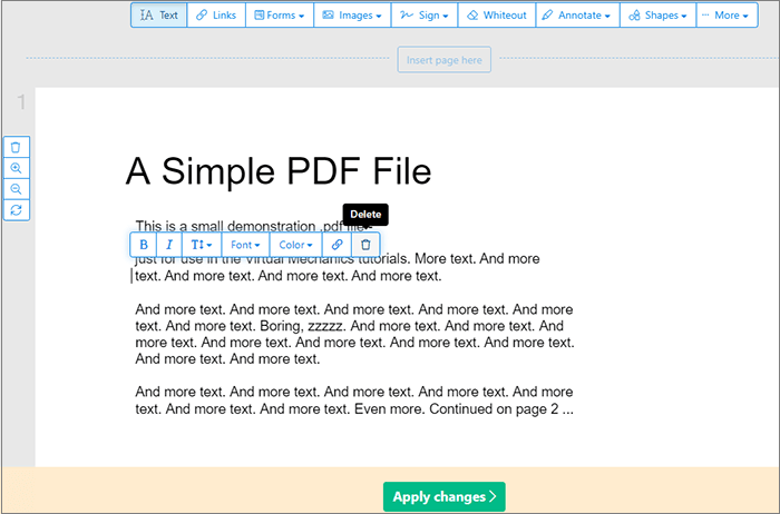 how to edit pdf to remove text