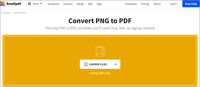 how to save png as pdf