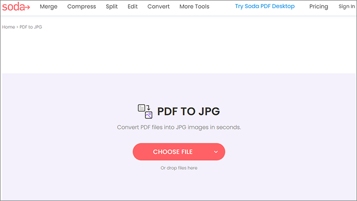 convert pdf into image with sodapdf