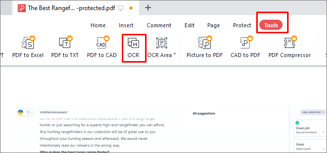 how to remove ocr from pdf file