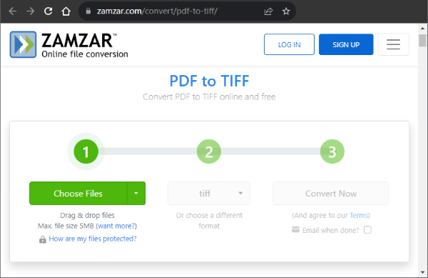 convert pdf to gif with zamzar