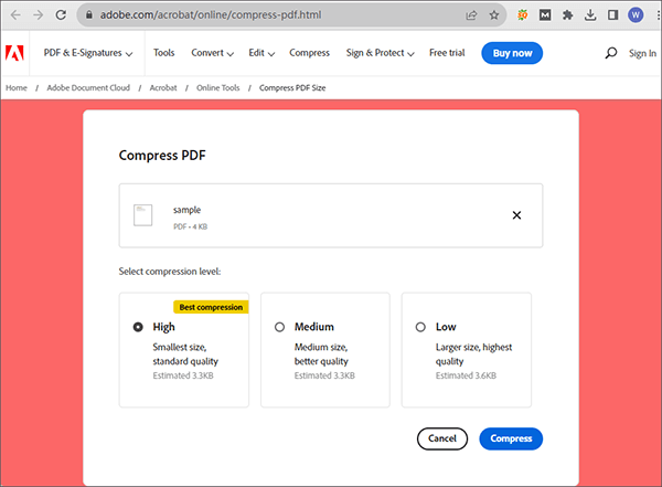 compress pdf without losing quality