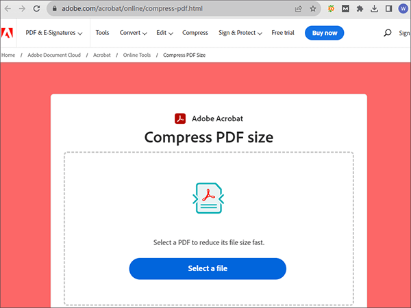 compressing pdf files free via adobe