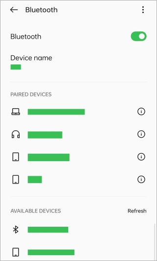 how to transfer data from one phone to another with bluetooth