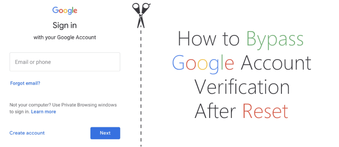 how to bypass google account verification after reset 