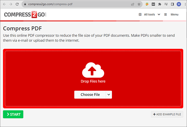 compress2go free pdf file compressor
