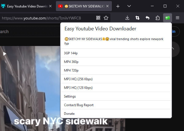 how to download video from youtube to usb via browser extension