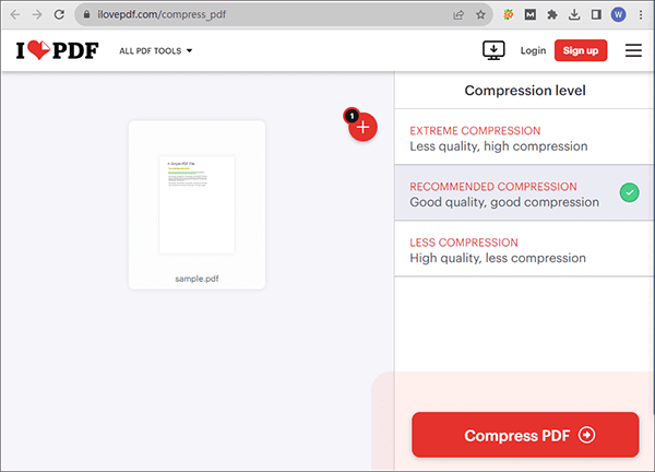 compress pdf online ilovepdf