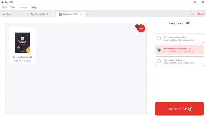 compress pdf to 300kb ilovepdf