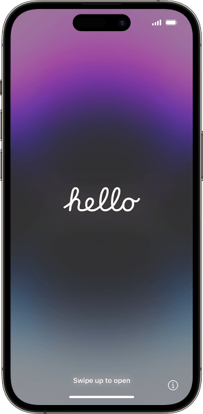 iphone hello screen