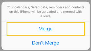 merge with icloud