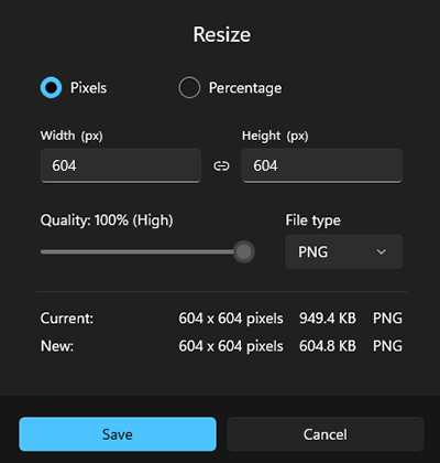 how to make a photo file size smaller