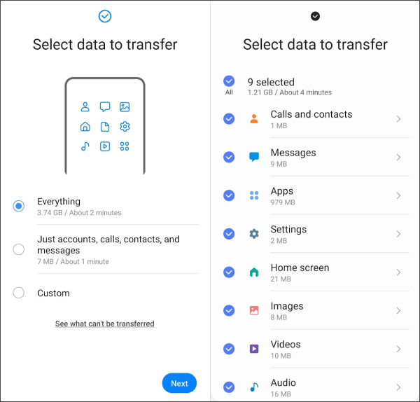 samsung smart switch vs google backup