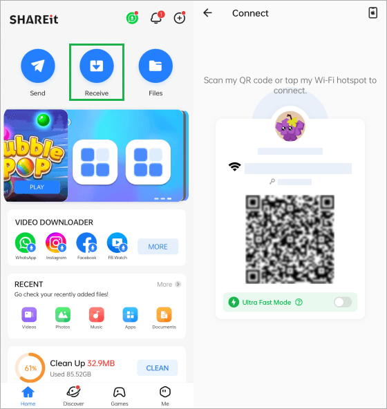 transfer data from android to iphone using shareit