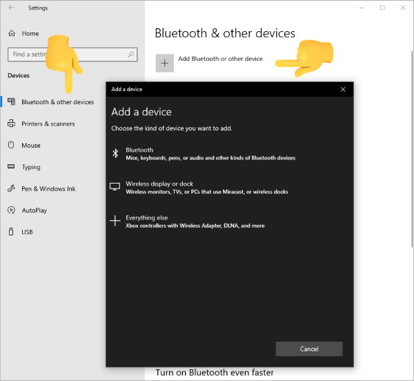 turn on bluetooth on windows