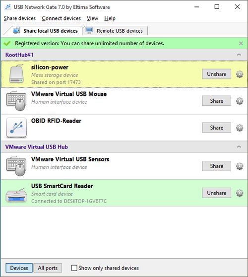 how to remotely access a phone with usb network gate