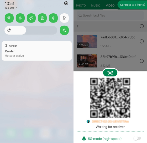 scan the qr code to connect