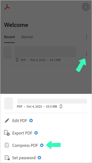 how to shrink a PDF file size on your phone