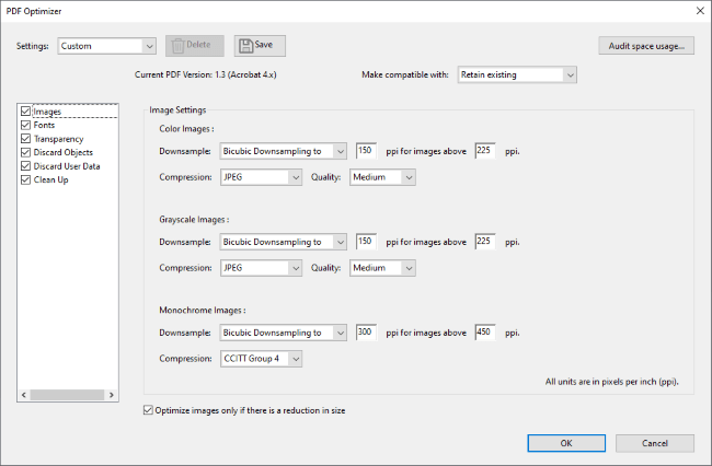 adobe acrobat pdf optimizer