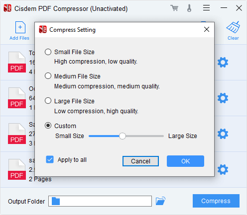 customize your compression preferences