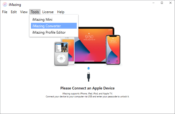 locate imazing converter