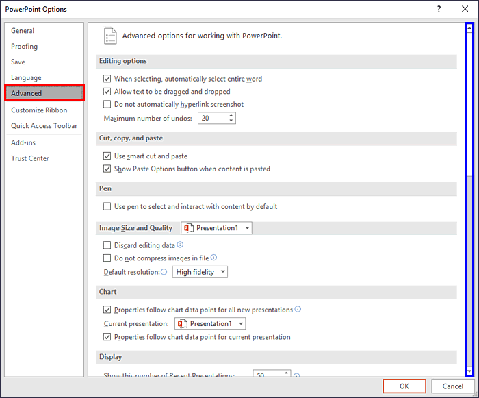 how to compress image in ppt by changing default image settings