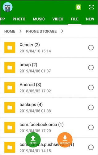 transfer data from android to iphone through xender