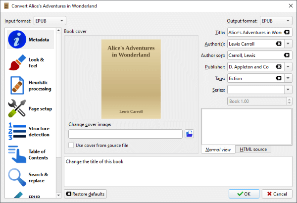 calibre's epub converter to pdf