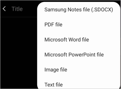 export samsung notes