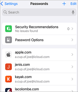 how to find saved passwords on your iphone