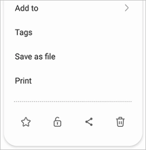 samsung notes save as file