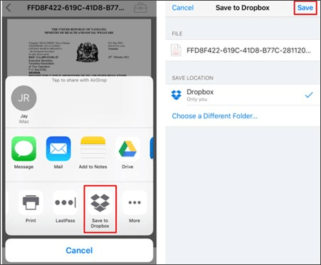 backing up iphone to dropbox