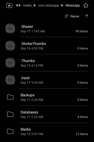 where WhatsApp backup is stored on android