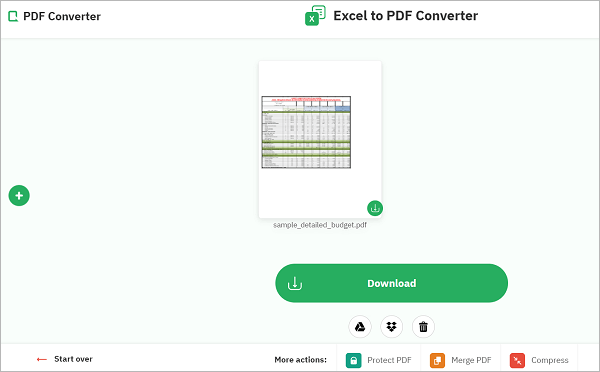 freepdfconvert excel to pdf