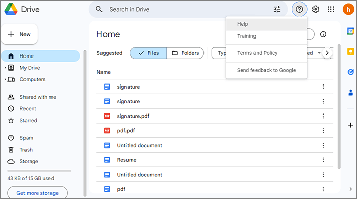 how to recover deleted files in google drive