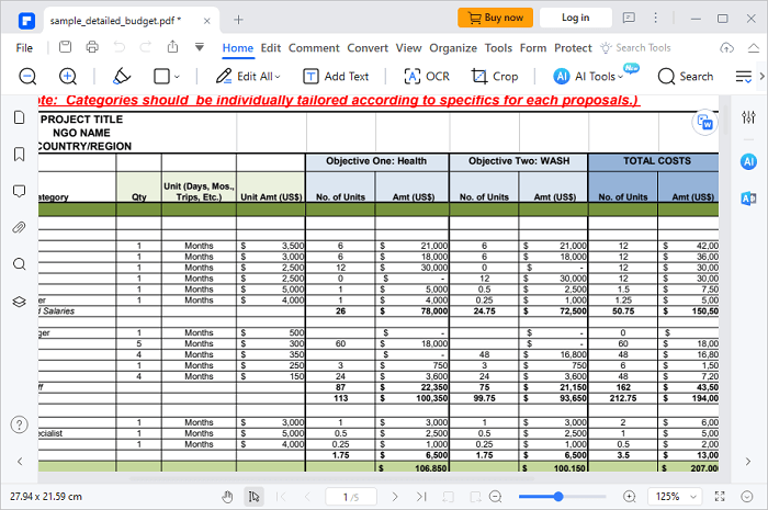 pdfelement convert excel to pdf