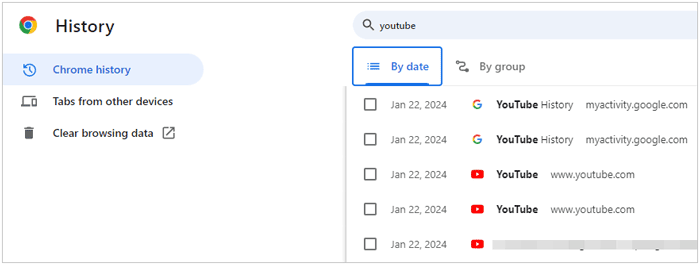 recover youtube history from your browser history