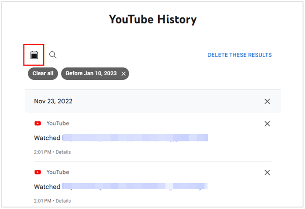 restore youtube history with google account