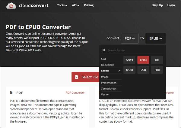 convert pdf to ebook online