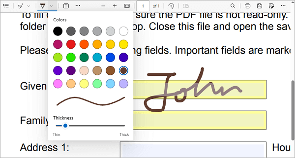 use edge as a free signature generator for pdf