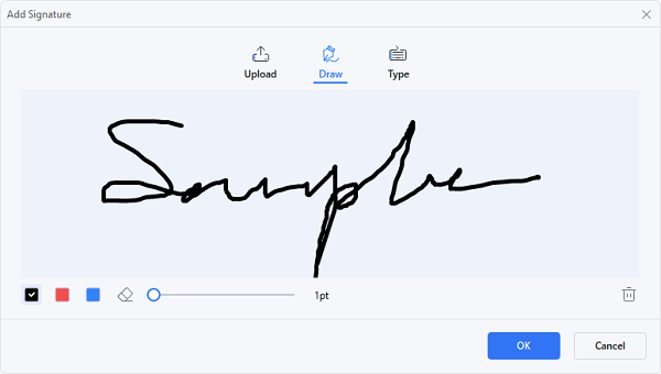 draw a new signature