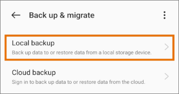 how do i restore my realme phone from local backup