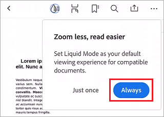 zoom less, read easier window