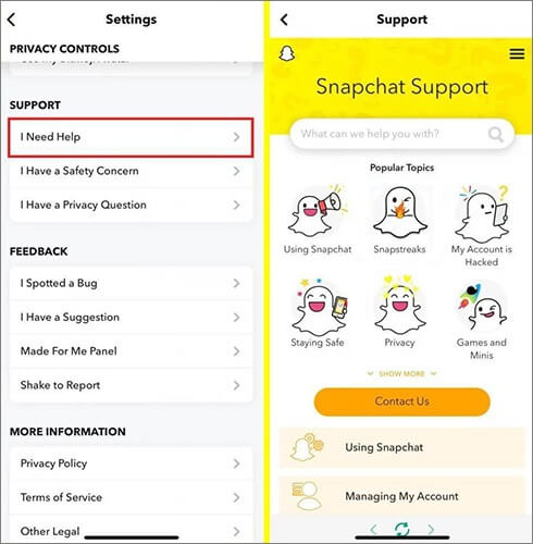 how to get a lost snapstreak back