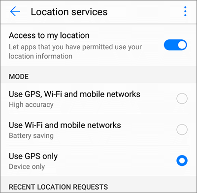 how do i fix my disabled gps on my android