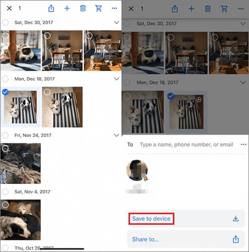 how to transfer google photos to gallery on iphone