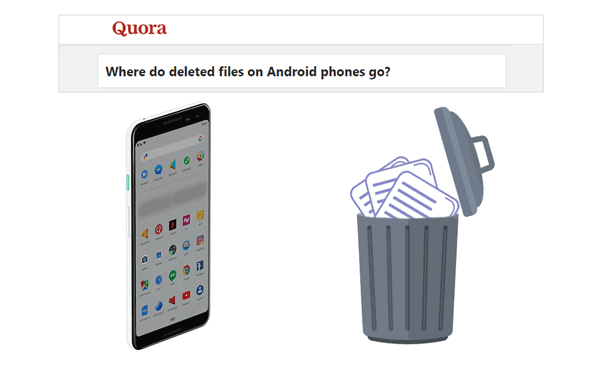 where do deleted files go in android devices