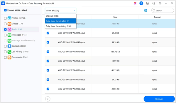 dr fone data recovery for android