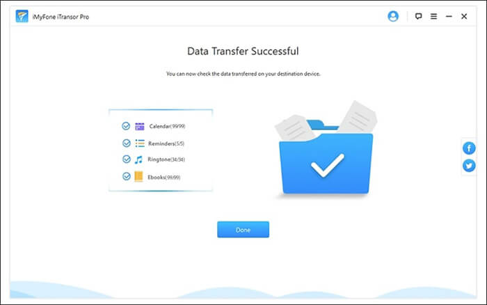 transferir datos entre iPhone y Android usando imyfone ittransor pro